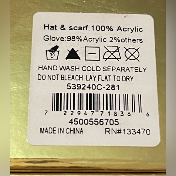 Michael Kors Logo Camel/Tan Gloves, Hat and Scarf Set - Picture 6 of 6